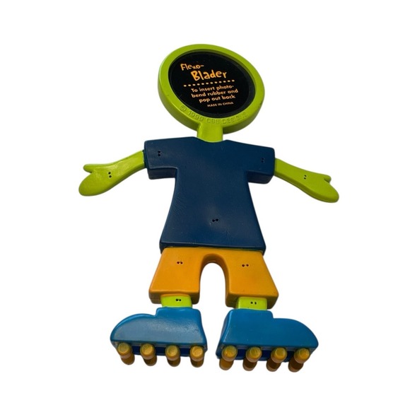 CBS Design 1999 Flexo Buddies Photo Frame Bendable Roller Flexo Blader  5.5" Y2K - Picture 3 of 7